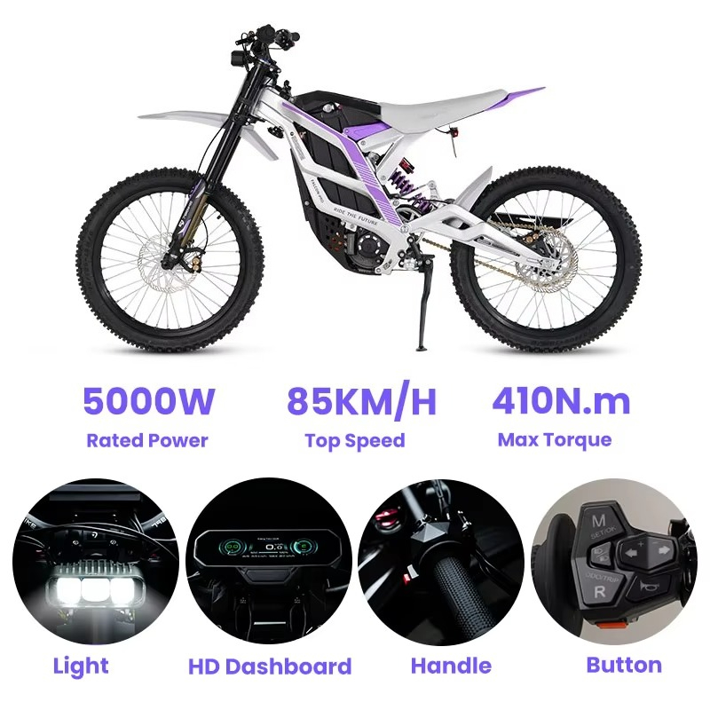 SXLL 79 バイク 72V 35Ah 電動バイク 5Kw - 72V 12000W Electric Dirt Bike のレビューと価格